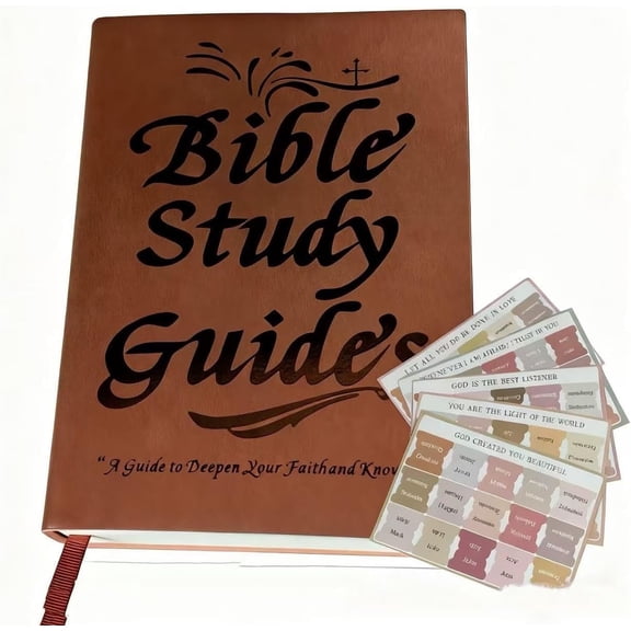 Bible Study Guide, Daily Devotional Journal with Scripture Summaries, Reflection Prompts, 66-Page Spiritual Notebook