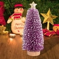 thumbnail image 1 of Liquidación Boovnll Mini árbol de Navidad de 8 pulgadas, pequeño pino, adornos y regalos, árbol de Navidad artificial con copa de estrella y base de madera para mesa de interior, árbol de Navidad,, 1 of 8
