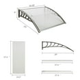 thumbnail image 5 of Cfowner 32" x 40" Patio Door Window Awning Outdoor Canopy Cover UV Rain Snow Protection One-Piece Polycarbonate Hollow Sheet, 5 of 6