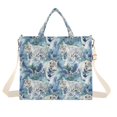 thumbnail image 7 of FORMRS Womens Corduroy Tote Bag Crossbody Shoulder Purse Handbag with Detachable Strap, White Tiger Pattern, 7 of 7