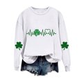 thumbnail image 4 of BLTIBY St Patricks Day Sweatshirt for Women Spring Autumn Lucky Printed Long Sleeve Round Neck Fashion Causal Comfy Pullover Tops 2025 White 5 L, 4 of 5
