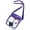 Purple, variant on Stadium Approved Clear Crossbody Bag Transparent PVC Purse with Adjustable Strap and Front Pocket for Concerts Festivals and Travel