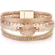 thumbnail image 1 of Pulsera envolvente de cuero Brazalete bohemio Pulsera de cuentas de cristal con cierre magnético Regalos de joyería para mujeres Chicas adolescentes Adepaton WMPH-922-2, 1 of 7