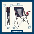thumbnail image 2 of GCI Outdoor Comfort Quad Lightweight Foldable Camping Chair, Indigo/Red, 2 of 10