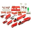 Emergency Fire Department Rescue 40 Piece Mini Diecast Toy Vehicle Playset w/ Variety of Vehicles, Accessories