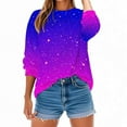 thumbnail image 3 of Bpmpbo Sweatshirt for Women Long Sleeves Gradient Color Tunic Tops Crewneck Hoodless Tunic Tops Casual Loose Fit Sweatshirt, 3 of 7