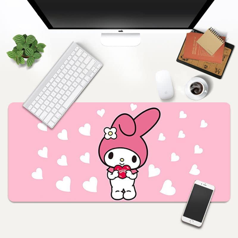 DanceeMangoo Office Cute Kawaii Pink Mouse Pad Large Desk Gaming