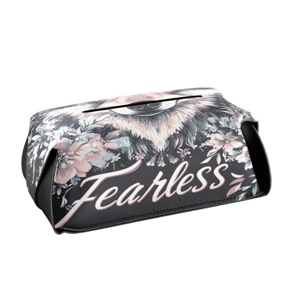 BZSMCE Leatehr Tissue Holders Cute Bold Guardian Pattern Tissue box