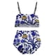 thumbnail image 4 of Bikini de Mujer Trajes de Baño Bikini con Ruffles Conjunto con Sujetador Acolchado Extraíble, Pantalones Cortos de Cintura Alta para la Playa, 4 of 5
