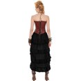 thumbnail image 3 of ThePirateDressing Steampunk Victorian Cosplay Costume Womens High-Low Female Maxi Skirt C1379 (Black) (3XL), 3 of 3