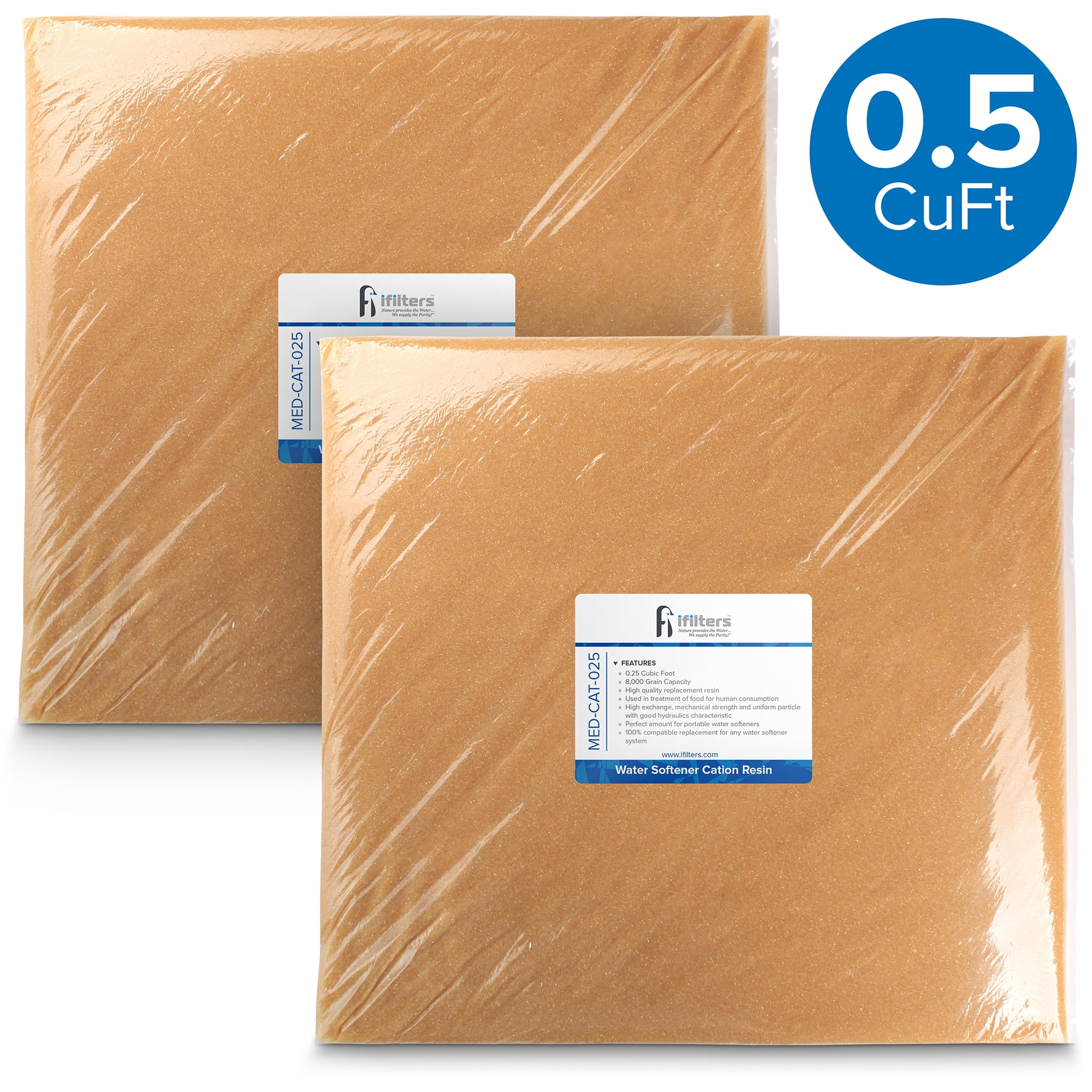 Spare Part for the 16,000 Grain Unit. Mobile-Soft-Water Water Softener Resin 0.5 Cuft