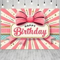 thumbnail image 3 of Pink Bow Birthday Backdrop for Girls Women Pink Birthday Party Photography Background Bow Birthday Party Banner Decorations Photo Booth Props, 3 of 4