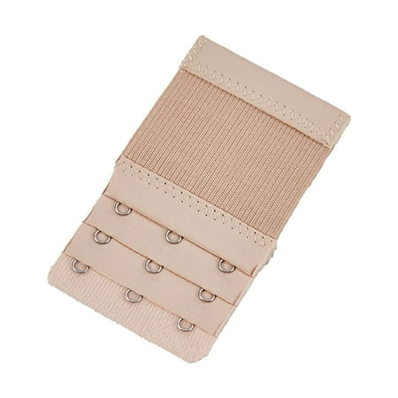 

Sksloeg Women s Bra Strap Extenders Women Elastic Extensions Bra Extender Set 3 Rows x 3 Hooks 2 Piece Beige One Size