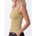 thumbnail image 2 of Ribbed Tank Tops for Women, High Neck Sleeveless Racerback, Slim Fit Long Basic Knit Casual Layering Shirts, 2 of 6