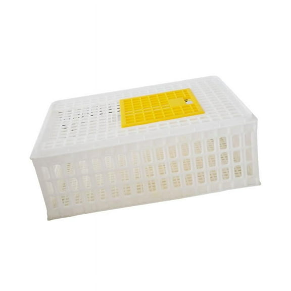 balikha Poultry Carrier Box Chicken Transport Carrier Multi -purpose Breathable Transport Box Poultry Living Space for Turkey Pigeons white