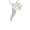 Clear AB, variant on Good Luck Italian Horn - Green Crystal Heart Sophia Necklace, 18"+1"