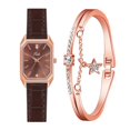 thumbnail image 3 of Montre Mode Femme Horloge Bracelet en Cuir Décontractée Robe Poignet Cristal, 3 of 8