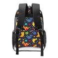 thumbnail image 2 of Kdxio Dinosaurs in Space Clear Backpack, Transparent Bookbag for School for Women Men, Capacity Clear Bag for College, Travel, 2 of 7