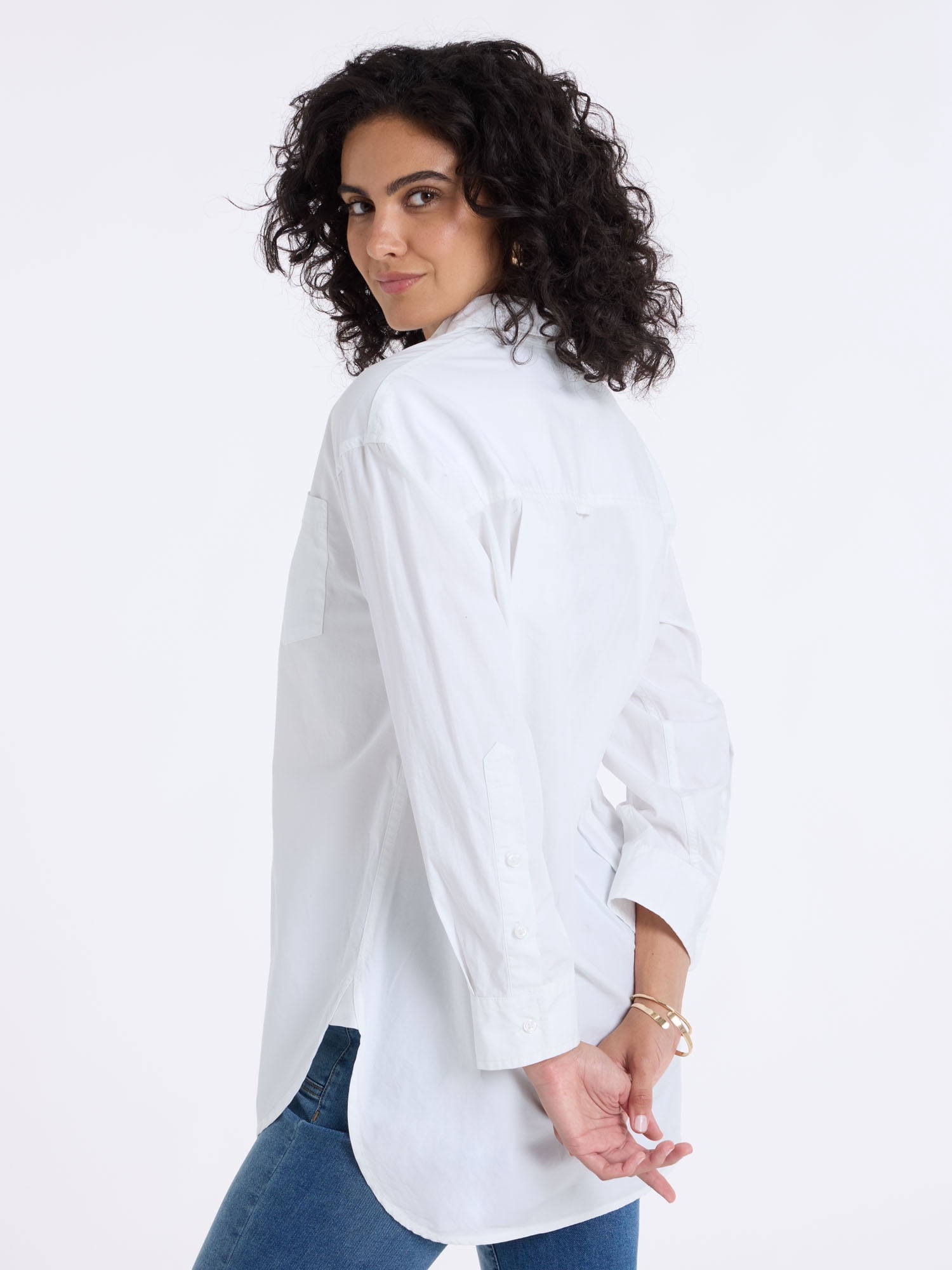 U.S. Polo Assn. Women's Relaxed Long Sleeve Button Down Shirt, Sizes XS-XL