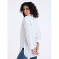 thumbnail image 2 of U.S. Polo Assn. Women's Relaxed Long Sleeve Button Down Shirt, Sizes XS-XL, 2 of 4