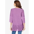 thumbnail image 2 of Roaman's Women's Plus Size Lace-Hem Pintuck Tunic, 2 of 4