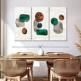 thumbnail image 3 of Elephant Stock Emerald And Amber Shapes Wall Art - Horizontal Multi Panel Canvas - Living Room Wall Decor - Abstract Multi Panel - Green And Gray Decor - 65" x 42", 3 of 8