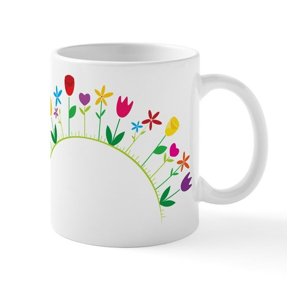 CafePress - Spring Flowers Mug - 11 oz Ceramic Mug - Novelty Coffee Tea Cup
