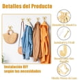 thumbnail image 3 of Paquete de 4 Ganchos de Pared Dorados de Aleación con Lazo para Colgar Abrigos, Sombreros y Toallas, Percheros Decorativos para Baños y Cocinas(L), 3 of 7