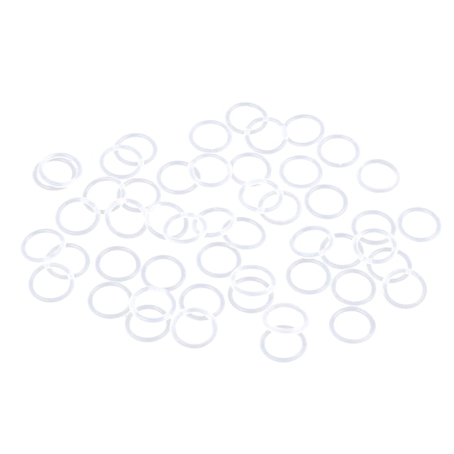 Uxcell 7mm OD 5mm ID 1mm Ancho Anillos O de Silicona Blancos 50 Paquete