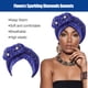 thumbnail image 5 of Minnieouse Gorros de flores brillantes con diamantes de imitación para mujer Sombreros Azul Minnieouse AP012508-01, 5 of 6
