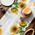 thumbnail image 3 of Yellow Sunflowers Table Runner 90 Inches, Farmhouse Floral Rustic Botanical Grey Wood Bed Runner Dresser Scarves Tabletop for Indoor Outdoor Parties/Ceremony/Banquet, 13" x 90", 3 of 9
