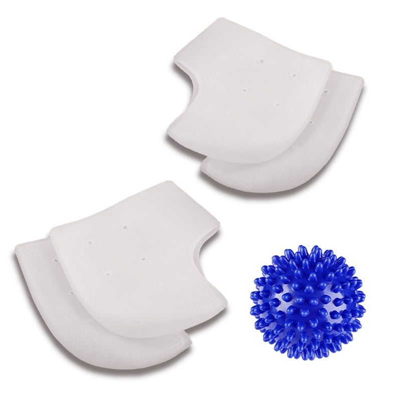 Plantar Fasciitis Inserts Heel Protectors 2 Pairs Silicone Gel Heel