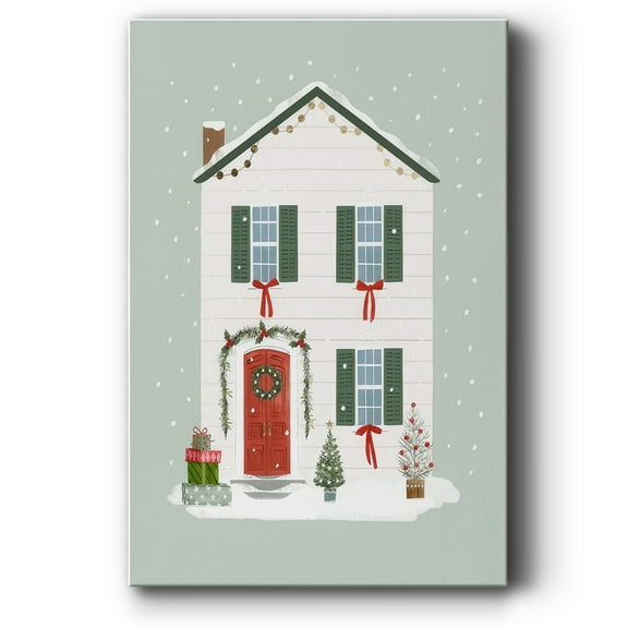 Festive Front Door III- Gallery Wrapped Canvas