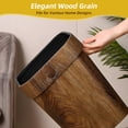 thumbnail image 4 of Bote de basura Ciao Stilista, plástico granulado de madera, 14 L, cuadrado, paquete de 2, 4 of 7