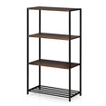 thumbnail image 1 of Furinno FM6011R-4DW Modern Lifestyle 4-Tier Storage Shelves, Dark Walnut, 1 of 3