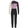 thumbnail image 4 of TSSOE Kids Girls Long Sleeve Dance Unitard Turtleneck Gymnastics Figure Ice Skating Full Body Pink 6, 4 of 7
