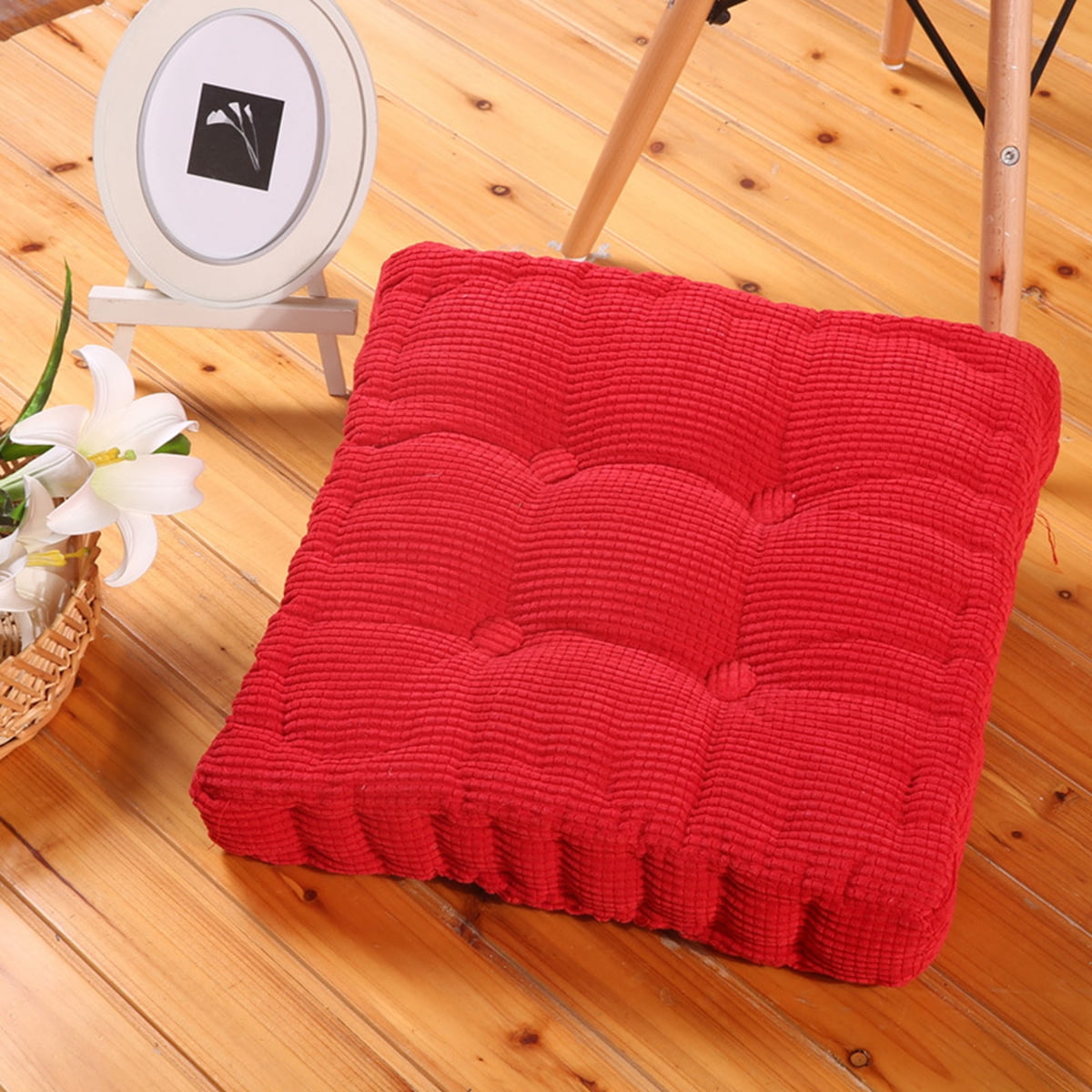 Lascpt Seat Cushion Chair Pads, Super Soft Thick Chair Cushions for Dining  Room, Comfortable Plush Floor Cushions for Patio Sofa Chair Cover, Square