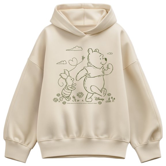 Winnie the Pooh - Taking a Stroll Women's Oversized Fleece Hoodie Sweatshirt