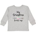 thumbnail image 3 of Inktastic My Grandma Loves Me Heart Grandchild Boys or Girls Long Sleeve Toddler T-Shirt, 3 of 5