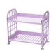 thumbnail image 1 of Estante de plástico de 2 capas para cocina, escritorio, sala de estar, baño, encimera, inodoro, organizador de almacenamiento (morado), 1 of 8