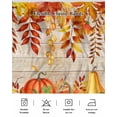 thumbnail image 5 of Thanksgiving Pumpkins Bed Skirt Queen Size 18 Inch Drop, Farmhouse Leaves Vintage Wood Texture Wrap Around Dust Ruffle Bedskirts, Wrinkle & Fade Resistant Easy Fit Bedskirt with Adjustable Elastic, 5 of 8