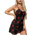 thumbnail image 2 of cfhntfmh Nightgowns for Women Cute Printed Lounge Scoop Neck Dress Soft Sleeveless Spaghetti Strap Sleepwear Pajama Dress, 2 of 5