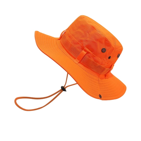 Spring Floppy Hat for Outdoor Activity Wide Brims Fluorescent Hat Sunproof Caps for Men and Women with Adjustable Strap