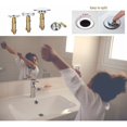thumbnail image 4 of Tapón de fregadero, drenaje de clic-clack emergente de 66 mm para fregadero de baño, fregadero de cocina, fregadero de latón macizo cromado, 4 of 4