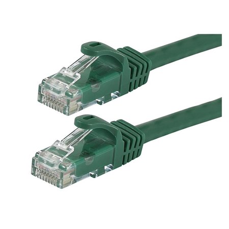 UPC: 0757901812293 | Monoprice Flexboot Cat6 Ethernet Patch Cable – Network Internet Cord – RJ45  Stranded  550Mhz  UTP  Pure Bare Copper Wire  24AWG  14ft  Green