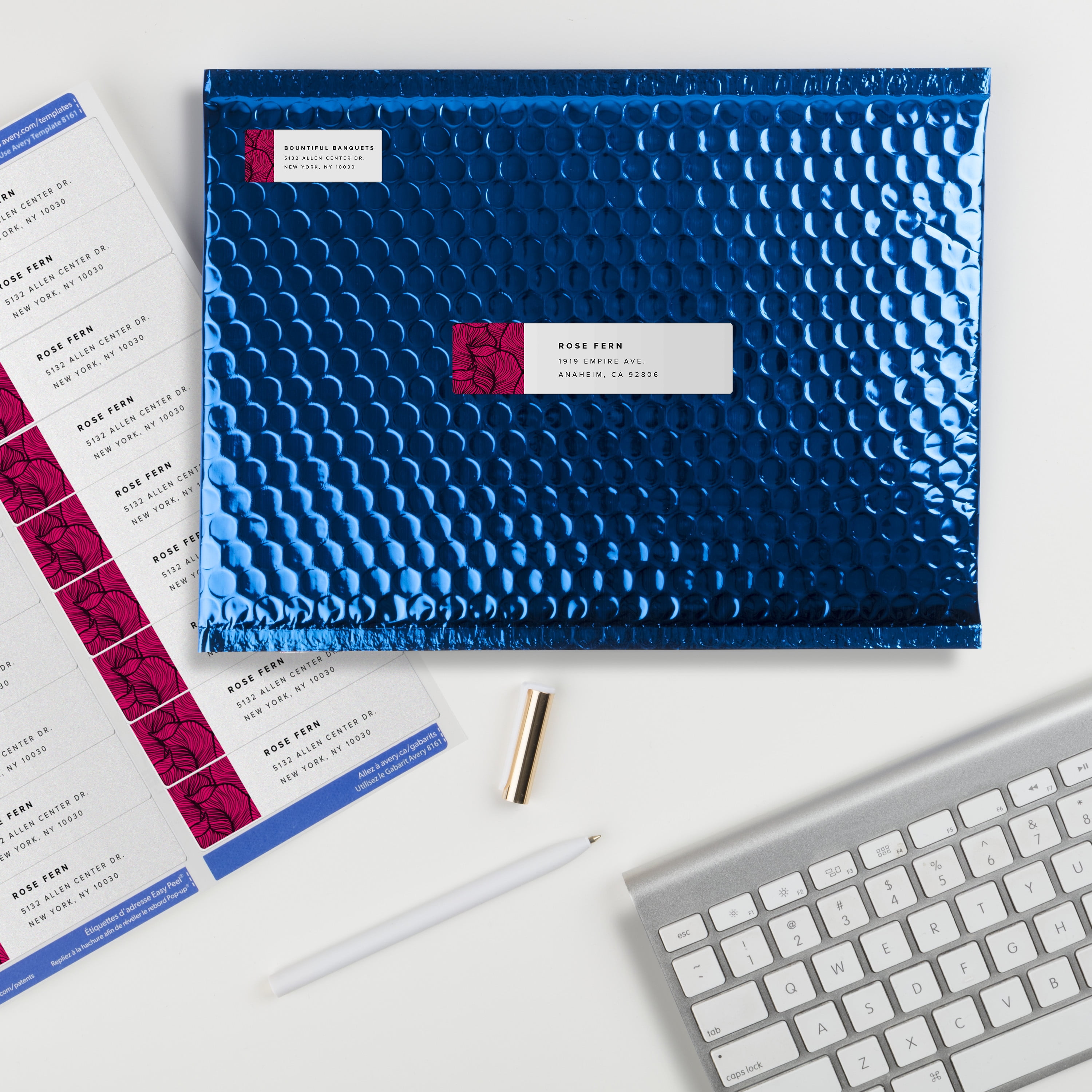 Avery Easy Peel Address Labels, Sure Feed Technology, Permanent Adhesive,  1