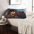 thumbnail image 6 of Halloween Plush Throw Pillow Covers, Halloween Seaside Pumpkin Skeleton Pillow Cases with Invisible Zipper,Halloween Decor Microfiber Pillow Cases for Sleeping Bedroom Sofa Living Room, 6 of 6