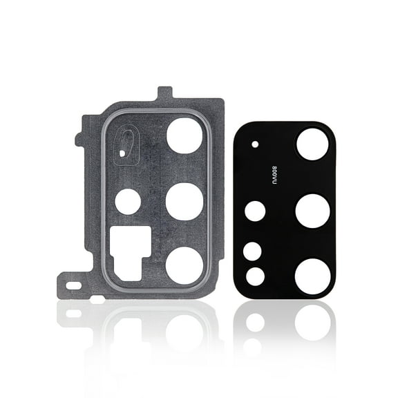 Replacement Back Camera Lens With Cover Bezel Ring Compatible For Samsung Galaxy S20 Plus (Cosmic Gray)