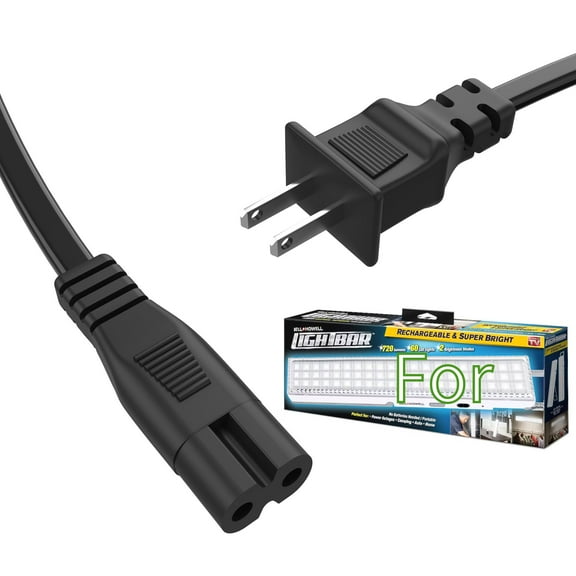 K-MAINS UL 6ft AC Power Cord Cable Plug Lead Compatible With Bell   Howell Super Bright Light Bar