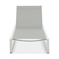 thumbnail image 4 of 5-Position Adjustable Outdoor Chaise Lounge, Aluminum Frame & Textilene Mesh, 400LB Capacity Patio Pool Lounge Chair, Light Gray, 4 of 10